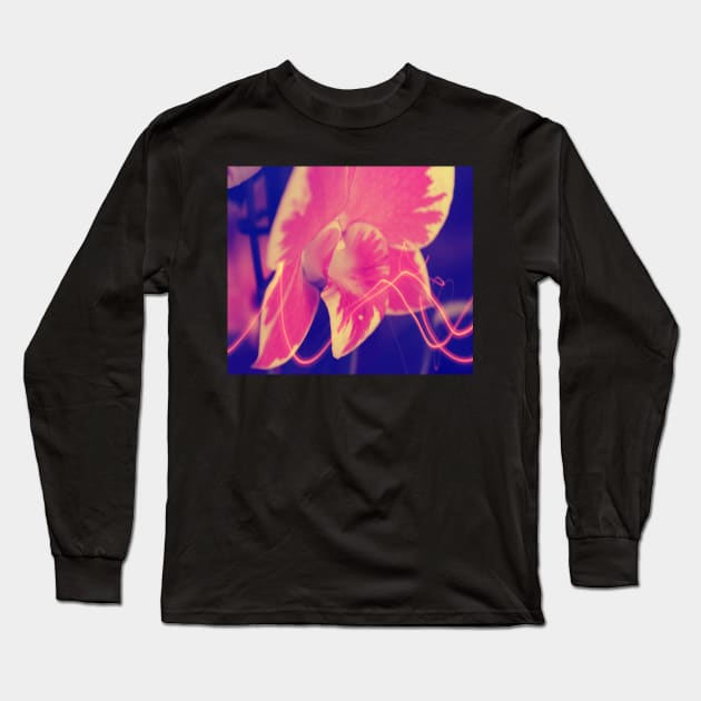 Pink Orchid Photo Long Sleeve T-Shirt by k-creatif